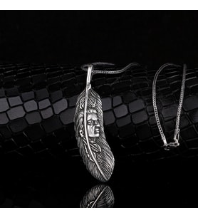 925 AYAR GÜMÜŞ KIZILDERELİ KARTAL TÜYÜ MODEL KOLYE