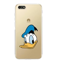 Huawei Y5 2018  Kamera korumalı Kapak Donald Duck Tasarımlı  Şeffaf Kılıf