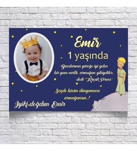 Küçük Prens Temalı Doğum Günü Afişi 35X50 cm