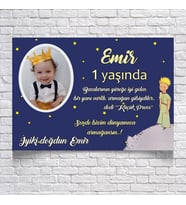 Küçük Prens Temalı Doğum Günü Afişi 35X50 cm