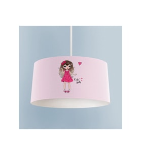 MEKTA HOME BEBEK VE ÇOCUK ODASI Pembe Kalp Desenli Avize