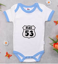 BK Kids Rize Tasarımlı Mavi Bebek Body Zıbın-1