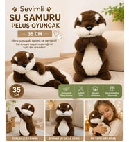 Sevimli Su Samuru Peluş Oyuncak 35 CM Ultra Yumuşak Sarılmalık Su Samuru Gerçekçi Tasarım