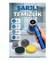 5 Başlıklı Şarjlı Temizlik Fırçası Çok Amaçlı Yüzey Temizleme Seti