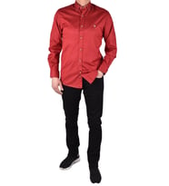GU15142-04 WELLALÜX SLİM GÖMLEK (Kırmızı)