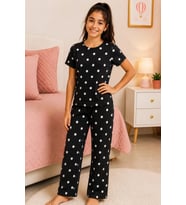 Kız Çocuk Pamuklu Milan Kumaş Pijama Takımı 8-16 Yaş 12699HC MODANINO