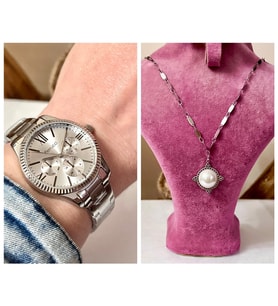 Ferrucci Silver Spor Şık Çelik Kadın Kol Saati+%100 Çelik Kolye Hediye