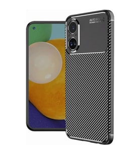 Realme 12 Lite Kılıf Auto Focus Karbon Kapak - Siyah