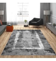 Eliana Home Dijital Baskı Yıkanabilir Kaymaz Taban Salon Halısı Ve Yolluk LNA0828-FNL38 (Gri)