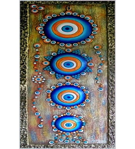 Eliana Home Baskılı, Yıkanabilir Kaymaz Taban Salon Halısı LNA1162 100x150 cm (Mavi)