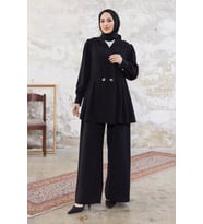 Linda Ceket Pantolon Takım - Siyah