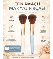 Çok Amaçlı Makyaj Fırçası Yumuşak Kıllı Ergonomik Saplı Fondöten Allık Pudra Fırçası