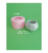 Yuvarlak Geometrik Saksı Silikon Kalıp