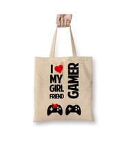 I Love My Girl Friends Bez Çanta Uzun Saplı Alışveriş Çantası Plaj Çantası (Beyaz)