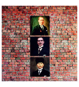 Cakatablo Atatürk Baskılı  3-Parça MDF Tablo