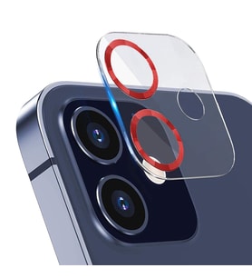 Binano iPhone 12 3D Pro Kamera Koruyucu Kırmızı