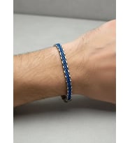 Çelik Silver Mavi Şeritli Erkek Rolex Bileklik - 26blke03