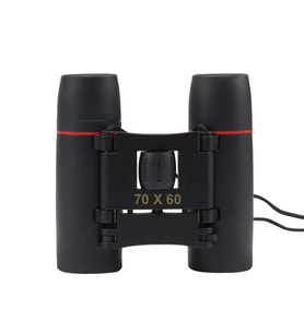 pilelistore 70x60 Cepte taşımalı Kauçuk kaplamalı Mini Dürbün Siyah