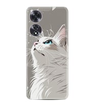 Oppo A60 Kılıf Boutique Baskılı Resimli Beyaz Kedi Pcode -061