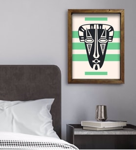 BK Gift Yatak Odası Konseptli Doğal Masif Ahşap Çerçeveli Tablo 45x65cm-107