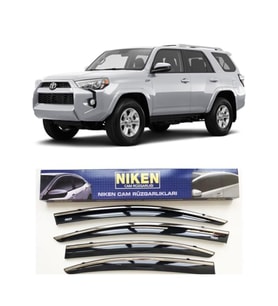 Toyota 4Runner Kromlu Cam Rüzgarlığı Niken 2014+ sonrası modeller (Beyaz)