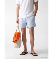 LCW SWIMWEAR Mavi Kısa Boy Çizgili Erkek Deniz Şortu