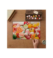 Nostaljik Renkli Şekerler Tasarımı 240 parça Ahşap Puzzle Ahşap Kutuda MP03595