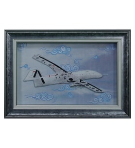 e38 EL İŞÇİLİĞİ KUM İĞNESİ  TABLO BAYRAKTAR TB3  68x47 cm - 5985 (Karışık)