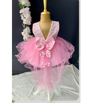 Kız Bebek Hediyelik Mevlüt Takımı Gelinlik Yenidoğan Doğum Bayram Babalar Günü Hediyesi Baby Shower Elbisesi (Pembe)