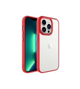 Apple iPhone 14 Pro Max Uyumlu Kılıf Zore Krom Kapak (Kırmızı)