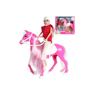 Galtoys Jasmine Atlı Bebek Pembe-Beyaz
