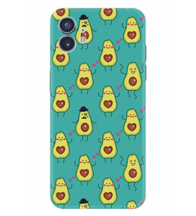 Nothing Phone 2 Kılıf Silikon Desen Özel Seri Oynayan Avokadolar 1770