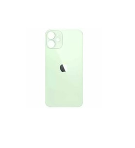 Uyumlu İphone 12 Mini Arka Kapak Lazer Kesim ( Pil Kapağı )  Cam - Yeşil