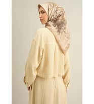 Armine Sura İpek Eşarp 9326 - 56 Sarı Karışık Desen