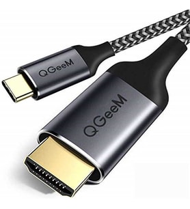 Display Port Modlu Cihazlar için Type-C ve HDMI Uçlu Dönüştürücü Aktarım Kablosu (3Metre-4K Görüntü) (Siyah)