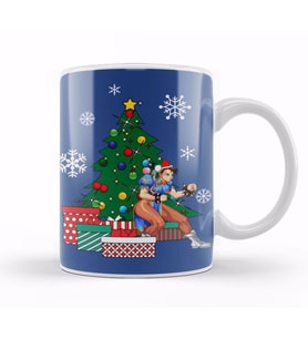 Chun Li Around The Christmas Tree Street Fighter Kupa Bardak Porselen