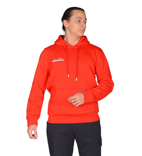 Diadora Bergamo - Erkek Kırmızı Pamuklu Spor Sweatshirt - DDBER1030016