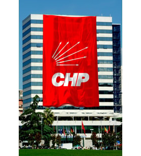 CHP Parti Bayrağı 400x600 cm 1. Kalite Raşel Kumaş Bina Tipi