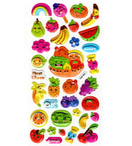 Sticker Kabartmalı Stiker Defter, Planlayıcı Etiket (limlra-042) - 17X9 cm - Meyveler
