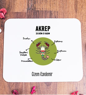 Kişiye Özel Akrep Burcuna Hediye Mouse Pad