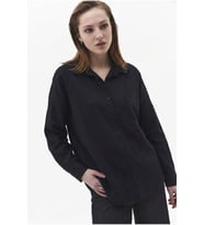 Kadın Pen Keten Gömlek Oversize