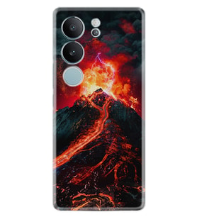 Vivo V29 Kılıf Silikon Desen Özel Seri Yanardağ 1611