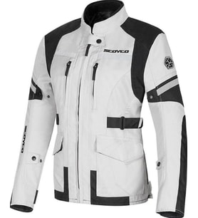 JK122 Motosiklet Montu Kadın 4 Mevsim Oxford 600-D Dayanıklı Kumaş Motorcu Mont Women Grey