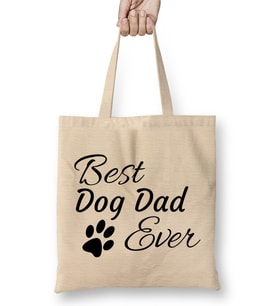 Best Dog Dad Ever 01 Bez Çanta Uzun Saplı
