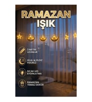 3 Metre Hilal ve Yıldız Figürlü Ramazan LED Saçak Aydınlatma