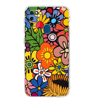 PrintiFy Samsung Galaxy M21 ile Uyumlu Retro Color 2  Kamera Korumalı Şeffaf  Kılıf
