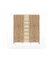 Hyperion Gardrop 12 Raflı 4 Çekmeceli 2 Askılı 220x44x243 Aytaşı-Çam/Çam