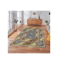 Rovigo Home Dijital Baskı Yıkanabilir Kaymaz Taban Salon Halısı RVG1902-SD611 (Gri)