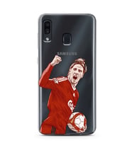 Samsung Galaxy A20/A30 Uyumlu Fernando Torres Desenli Şeffaf Telefon Kılıfı
