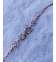 Canka Rose Kaplama Kartanesi Sonsuzluk Gümüş Bileklik